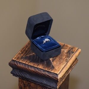 Tiffany & Co Vintage Diamond Platinum Flower Ring